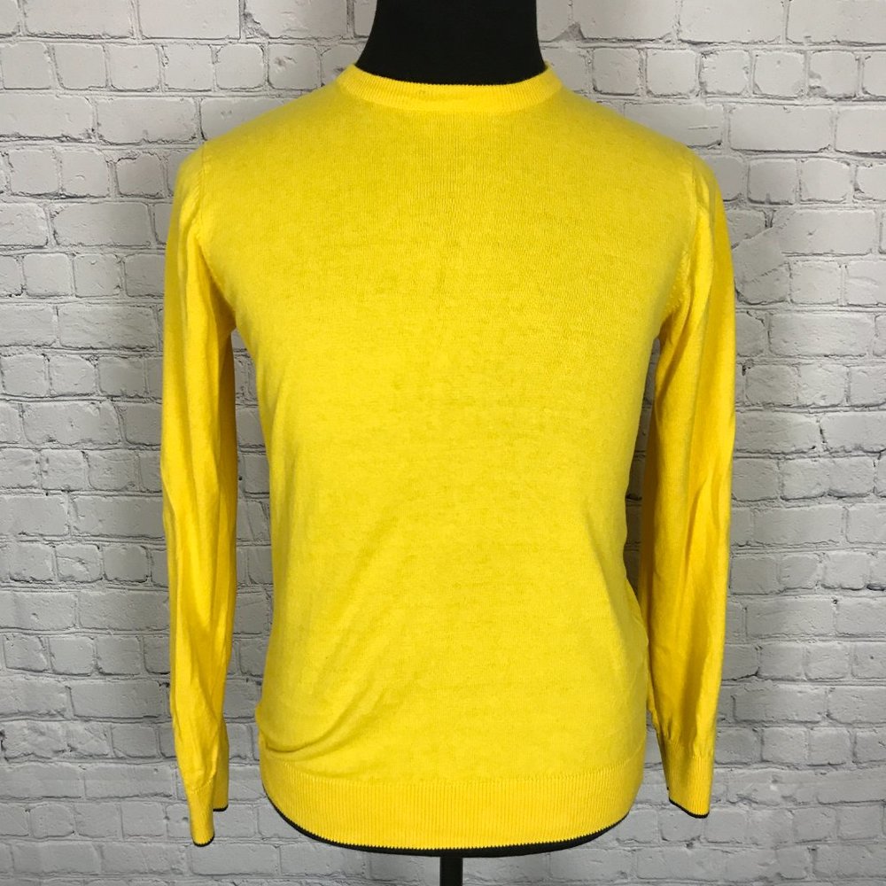 Cotton & Silk Since 1973 Bright Yellow Crewneck Thin Knit